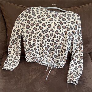 Leopard Print Long Sleeve Top